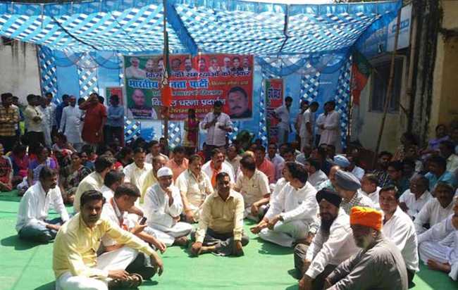 समस्याओं को लेकर हरिद्वार में भाजपाइयों ने दिया धरना - दैनिक जागरण