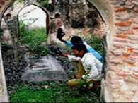 The tomb that's hit with shoes for good luck