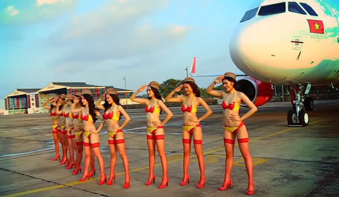 This Airlines Air Hostesses Dress In Bikinis