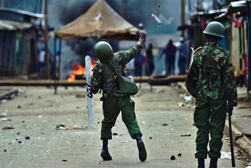 4 died in a protest in kenya