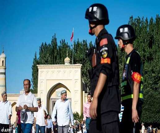 Metal detector installed outside mosques at Kashgar in China