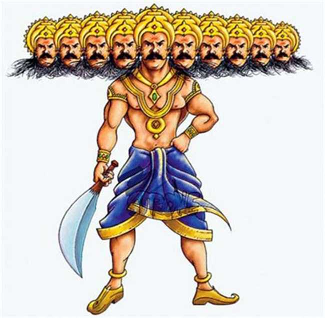 Ravana 10th head of fame, money and sensibility