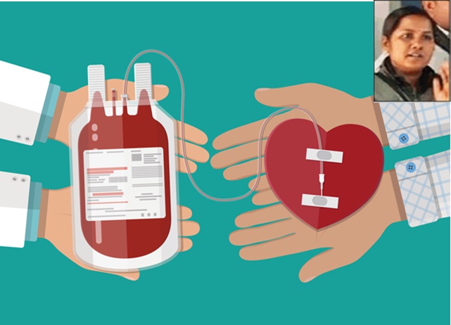 Blood Donation: à¤à¤ महिला à¤à¥ à¤à¤¿à¤¦ नॠठà¥à¤ à¤à¥à¤°à¤¾à¤®à¥à¤£à¥à¤ मà¥à¤ à¤à¤° दिया रà¤à¥à¤¤à¤¦à¤¾à¤¨ à¤à¤¾ à¤à¥à¤¨à¥à¤¨