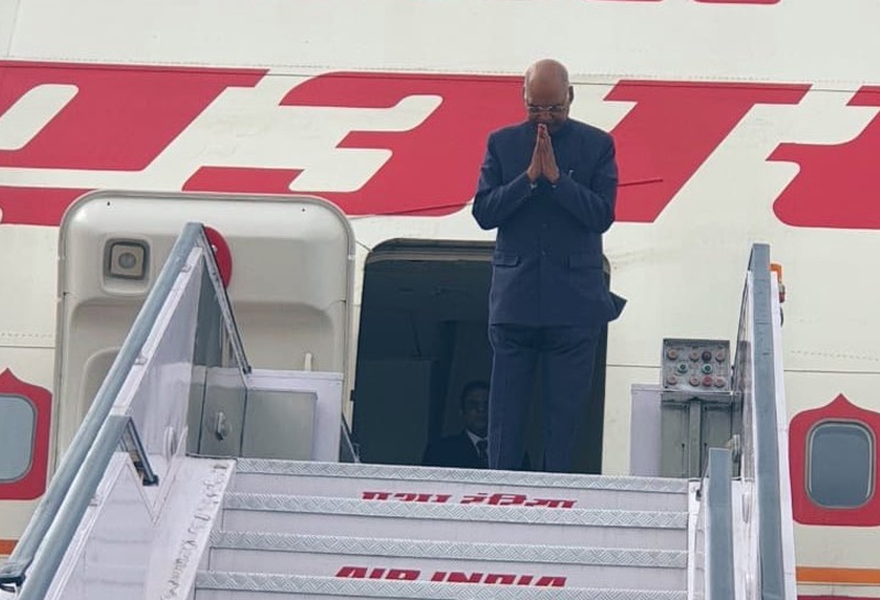 à¤°à¤¾à¤·à¥âà¤à¥à¤°à¤ªà¤¤à¤¿ à¤à¥à¤µà¤¿à¤à¤¦ à¤à¤«à¥à¤°à¥à¤à¤¾ à¤¯à¤¾à¤¤à¥à¤°à¤¾ à¤ªà¤° à¤ªà¤¹à¥à¤à¤à¥ à¤¬à¥à¤¨à¤¿à¤¨, à¤à¤ à¤¦à¥à¤µà¤¿à¤ªà¤à¥à¤·à¥à¤¯ à¤®à¥à¤¦à¥à¤¦à¥à¤ à¤ªà¤° à¤µà¤¾à¤°à¥à¤¤à¤¾ à¤à¤°à¥à¤à¤à¥