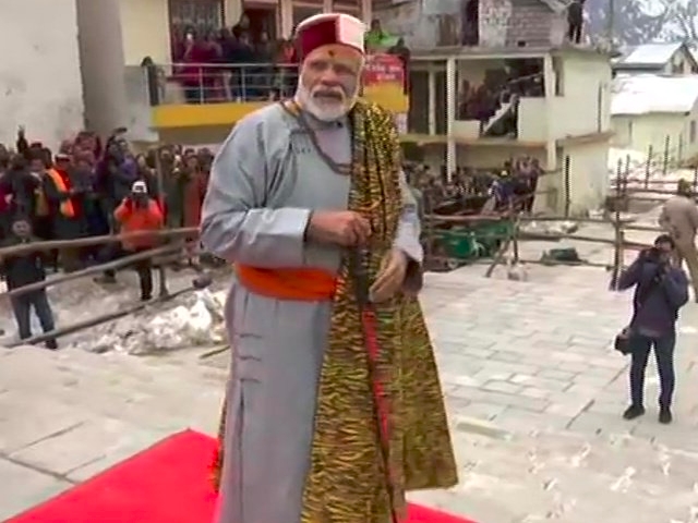 Image result for modi at kedarnath