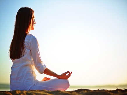 Woman in yoga valuable properties